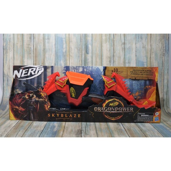 NERF Dragonpower SKYBLAZE Dragon Bow Blaster + 10 Darts Dungeons & Dragons - Picture 1 of 8